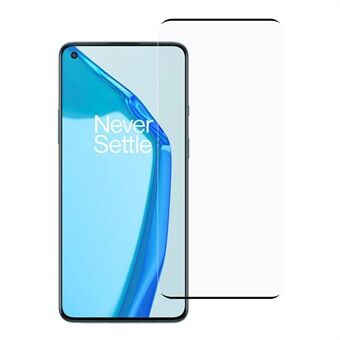 Full Screen Coverage Silk Printing Tempered Glass Film Screen Protector for OnePlus 9 Pro [Side Glue]