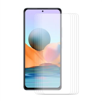 5Pcs/Set HAT-PRINCE 0.26mm 9H 2.5D Arc Edge Ultra Clear Tempered Glass Screen Protection Film for Xiaomi Redmi Note 10 Pro 4G (India)/(Global)/Note 10 Pro Max