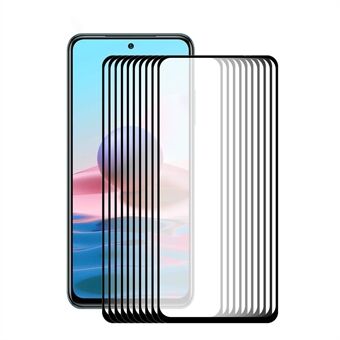 10Pcs/Set ENKAY 0.26mm 9H 2.5D Arc Edge Ultra Clear Full Glue Tempered Glass Screen Protection Film for Xiaomi Redmi Note 10 4G/Note 10S
