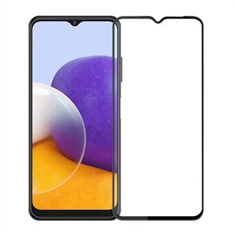 PINWUYO 3D Large Arc Anti-fingerprint Full Size Ultra Clear Full Glue Tempered Glass Screen Protector for Samsung Galaxy A22 4G (EU Version)