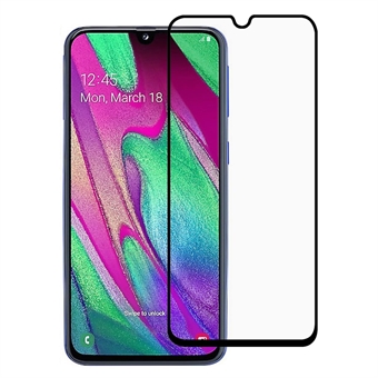 Shatter-proof Full Screen Coverage Silk Printing Tempered Glass Full Glue Protector for Samsung Galaxy A40s