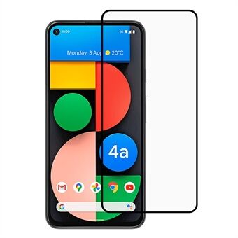 Full Glue Full Screen Coverage Silk Printing Tempered Glass Screen Protector for Google Pixel 4a 5G