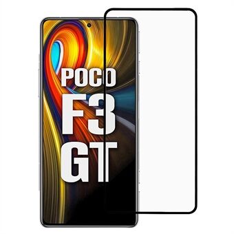 Full Coverage Full Glue Silk Printing Anti-Shatter Film Tempered Glass Screen Protector for Xiaomi Poco F3 GT