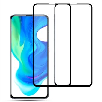 AMORUS 2Pcs Silk Printing Full Glue Double Strengthen HD Clear Full Coverage Tempered Glass Screen Protector for Xiaomi Redmi K30 Pro / Poco F2 Pro