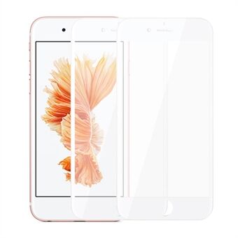 AMORUS 2Pcs/Set Anti-explosion Full Size Full Glue Silk Printing HD Clear Tempered Glass Screen Protector for iPhone 6/7/8/SE (2nd Generation)