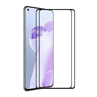 HAT-PRINCE 2Pcs/Set Full Glue High Clear Anti-scratch Sensitive Touch 6D Silk Printing Full Screen Covering Tempered Glass Screen Film for OnePlus 9RT 5G
