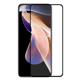 HAT PRINCE 0.26mm Ultra-thin 9H 2.5D Arc Edge Full Glue Tempered Glass Full Screen Protective Film for Xiaomi Redmi Note 11 5G / Poco M4 Pro 5G