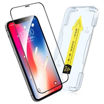 HAT PRINCE Full Glue Ultra Clear Tempered Glass Film Full Screen Protector with Easy Installation Tool for iPhone 11 Pro 5.8 inch/iPhone XS 5.8 inch/iPhone X