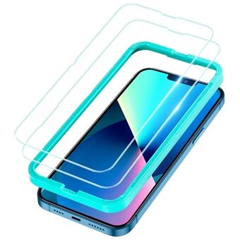 ESR 2Pcs / Pack Screen Shield Series HD Clarify Screen Protector for iPhone 13 mini 5.4 inch , Full Cover Full Glue Tempered Glass Film Guard with Easy Installation Frame