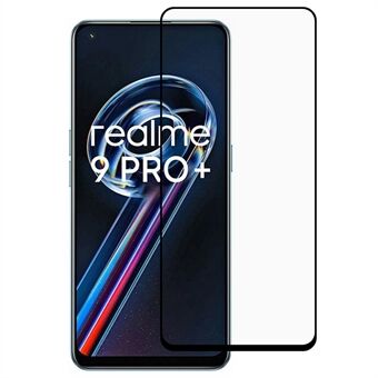 Full Glue HD Silk Printing Tempered Glass Film for Realme 9 Pro+, Anti-Scratch Shatter-Proof Full Screen Protector Film