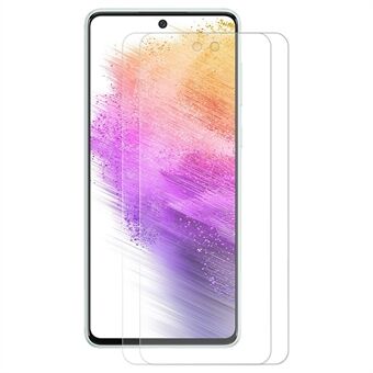 HAT PRINCE 2Pcs/Pack for Samsung Galaxy A73 5G 0.26mm Full Glue Explosion-proof 2.5D Arc Edge 9H Tempered Glass Screen Protector