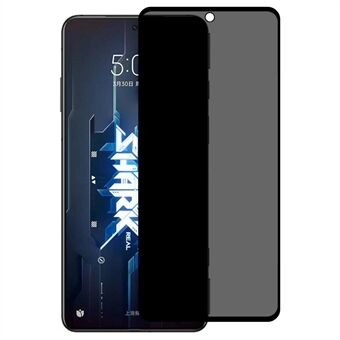 Privacy Screen Protector for Xiaomi Black Shark 5, Full Coverage Full Glue Silk Printing Anti-Spy Tempered Glass Screen Cover Shield Guard