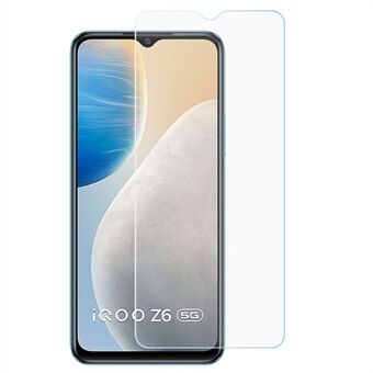 For vivo iQOO Z6 Tempered Glass Screen Protector 0.3mm Arc Edges Explosion-proof Bubble-Free HD Clear Film