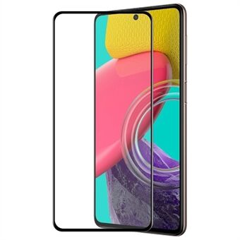 HAT PRINCE for Samsung Galaxy M53 5G High Aluminium-silicon Glass Full Screen Protector Silk Printing 6D Full Glue Tempered Glass Film