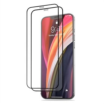 AMORUS for Xiaomi Redmi Note 11 Pro 4G (MediaTek)/Note 11 Pro 5G (Qualcomm) 2Pcs/Pack Black Edge Silk Printing Full Coverage Tempered Glass Screen Protector Full Glue Secondary Strengthening Protective Film
