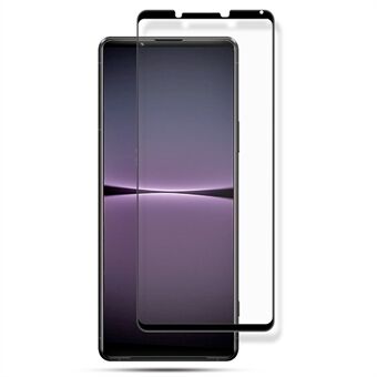 MOCOLO For Sony Xperia 1 IV Full Coverage Anti-Oil Tempered Glass Secondary Strengthening Silk Printing Full Glue HD Clear Screen Protector - Black