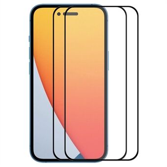 ENKAY HAT PRINCE 2Pcs / Pack for iPhone 14 Pro 6.1 inch High Aluminium-silicon Glass Screen Protector 9H 0.26mm 2.5D Arc Edge Full Glue Full Cover Film