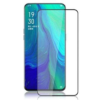 MOCOLO For OPPO Reno 10x Zoom Silk Printing Screen Protector 9H Hardness Tempered Glass Full Coverage Full Glue Secondary Hardening Clear Film - Black