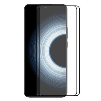 ENKAY HAT PRINCE 2Pcs / Pack For Xiaomi Redmi K50 Ultra 5G High Aluminium-silicon Glass Screen Protector 2.5D Arc Edge Full Glue Full Cover Film