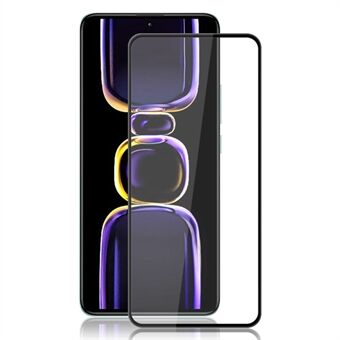MOCOLO For Xiaomi Redmi K60 5G / K60 Pro 5G Silk Printing Tempered Glass Film Secondary Hardening Full Glue Screen Protector - Black
