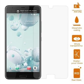 For HTC U Ultra Tempered Glass Screen Protector Guard Film 0.3mm (Arc Edge)