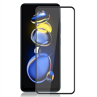 AMORUS For Xiaomi Redmi Note 11T Pro 5G / Note 11T Pro+ 5G / Poco X4 GT 5G Tempered Glass Full Screen Protector Silk Printing Full Glue Screen Film - Black