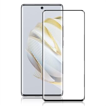 AMORUS For Huawei nova 10 4G Tempered Glass Film 3D Curved Edges Anti-explosion Full Glue Full Screen Protector Silk Printing Edge - Black