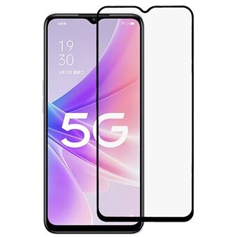 RURIHAI for Oppo A57 (2022) 5G / A77 5G Full Coverage Secondary Hardening Aluminum-silicon Glass Film, Black Edge 2.5D HD Full Glue Screen Protector