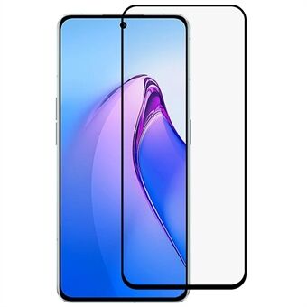 RURIHAI for Oppo Reno8 Pro 5G (Global Version) HD Aluminum-silicon Glass Film, 9H Smooth Touch Secondary Hardening 2.5D Full Screen Full Glue Screen Protector