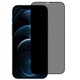 Full Glue Anti-spy Screen Protector for iPhone 12 Pro Max 6.7 inch, High Aluminium-silicon Glass Silk Printing Full Cover Film