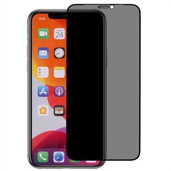 For iPhone 11 / XR 6.1 inch Dust-proof Privacy Screen Protector High Aluminium-silicon Glass Full Cover Full Glue Anti-static Silk Printing Film with Easy Installation Kit