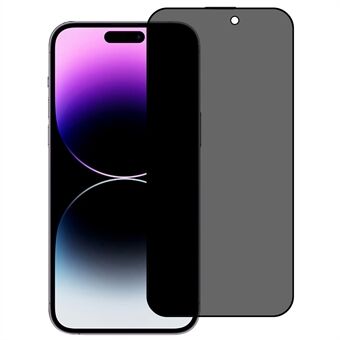 For iPhone 14 Pro Max Dust-proof Screen Protector Sensitive Touch Anti-spy Full Cover Full Glue High Aluminum-silicon Glass Film with Auto Alignment Kit