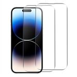 2PCS HD Clear Phone Screen Protector Film for iPhone 14 Pro Max, Anti-explosion Tempered Glass Protector with Smooth 2.5D Arc Edge