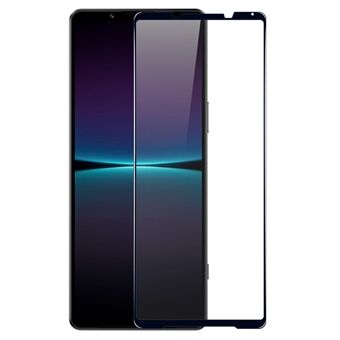NORTHJO A++ High Aluminum-silicon Glass Screen Protector for Sony Xperia 1 IV 5G, 0.3mm 2.5D Silk Printing Anti-explosion Full Glue Full Cover Film - Black