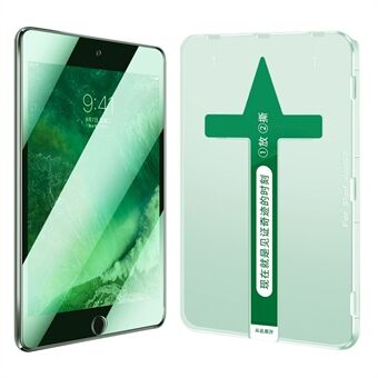 For iPad Air (2013) / Air 2 / iPad 9.7-inch (2017) / (2018) Green Light Filter Tempered Glass Screen Protector Shatter-proof Film with Plastic Injection Installation Tool