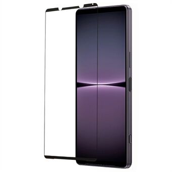 For Sony Xperia 1 V Black Edge Screen Protector Silk Printing Tempered Glass Shatterproof Protection Film