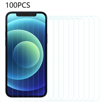 100Pcs For iPhone 12 mini 5.4 inch Anti-explosion Film Ultra Clear Arc Edge Tempered Glass Screen Protector