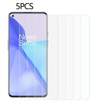 5Pcs / Pack For OnePlus 9 (EU / US Version) Screen Protector 2.5D 0.3mm Scratch Protection Tempered Glass Film