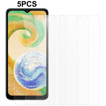 5Pcs / Set For Samsung Galaxy A04s 4G (164.7 x 76.7 x 9.1 mm) Tempered Glass Screen Protector 2.5D Arc Edge 0.3mm HD Smartphone Screen Film