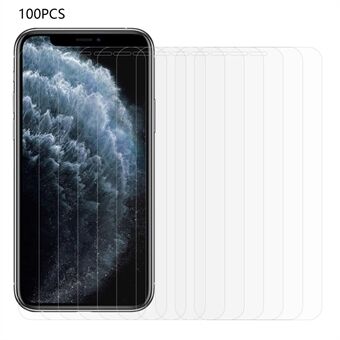 100Pcs For iPhone 11 Pro Max 6.5 inch Tempered Glass Protective Film Ultra Clear Full Glue Arc Edge Screen Protector