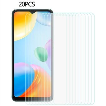 20Pcs / Set For Xiaomi Redmi 10C 4G 2.5D Arc Edge Tempered Glass Screen Film 0.3mm Anti-scratch Phone Screen Protector