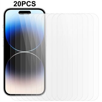 20Pcs / Set Tempered Glass Screen Protector for iPhone 14 Pro Max 2.5D Arc Edge 0.3mm HD Smartphone Screen Film