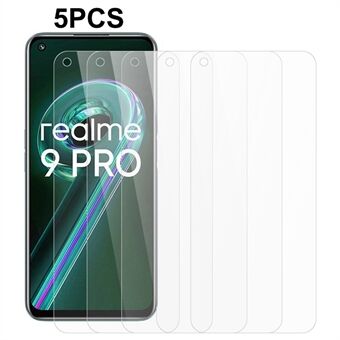 5Pcs / Set For Realme 9 Pro / V25 / OnePlus Nord CE 2 Lite 5G Screen Protector 2.5D Arc Edge 0.3mm HD Cell Phone Tempered Glass Screen Film