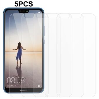 5Pcs / Pack 0.3mm Ultra Clear Screen Protector for Huawei P20 Lite (2018) , 2.5D Tempered Glass Phone Screen Film