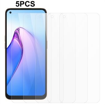 5PCS For Oppo Reno8 5G (Global Version) Dustproof 2.5D Tempered Glass Screen Protector 0.3mm Screen Film