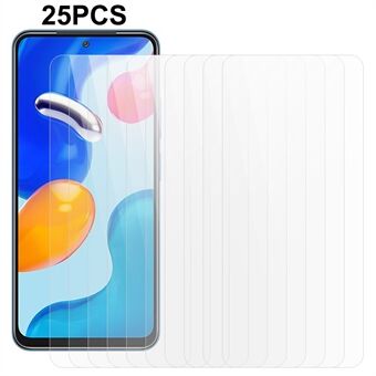 25Pcs Screen Protector for Xiaomi Redmi Note 11S 4G / Note 11 4G (Qualcomm) , Shatterproof Tempered Glass Clear Film