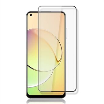 AMORUS For Realme 10 4G Tempered Glass Silk Printing Full Glue Phone Full Screen Protector - Black