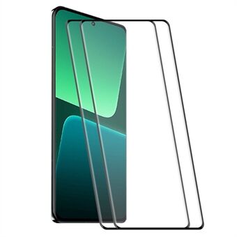 ENKAY HAT PRINCE 2PCS For Xiaomi 13 Pro 5G / 13 Ultra , 0.26mm 9H Tempered Glass Film Full Glue 3D Curved Edge Full Screen Protector
