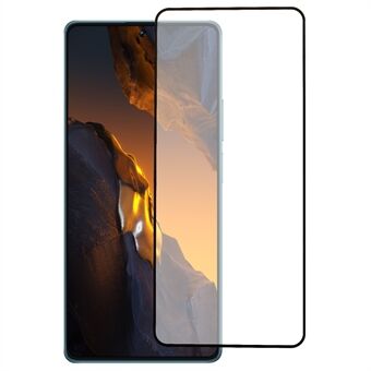 For Xiaomi Poco F5 5G / Redmi Note 12 Turbo Silk Printing Tempered Glass Film Full Glue  Phone Full Screen Protector