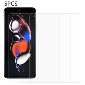 5Pcs / Set For Xiaomi Poco X4 GT 5G  /  Redmi K50i 5G  /  Note 12T Pro 5G  /  11T Pro 5G  /  11T Pro+ 5G Tempered Glass Screen Protector 2.5D 0.3mm Anti-explosion Film